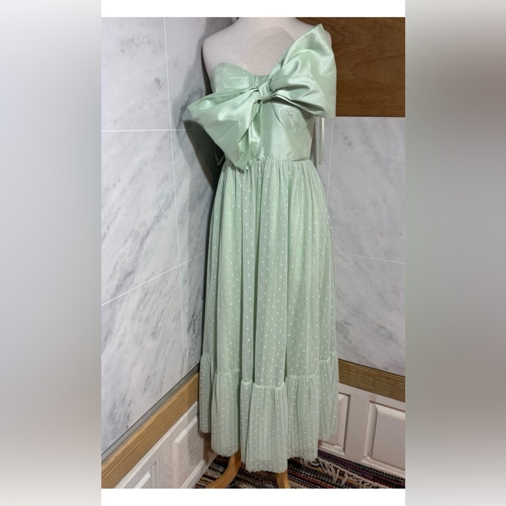 - 😊Anthropologie Hutch Tulle Bow-Tie Midi Dress size 10 - Picture 2 of 12